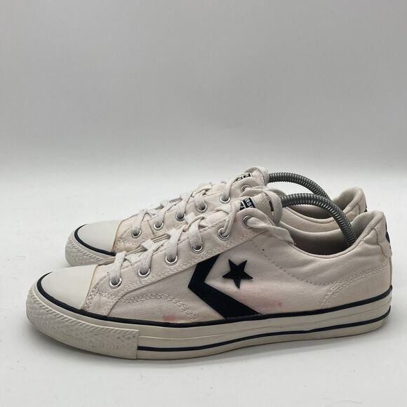 Mens Size 9 Converse Star Player Ox Reverse Terry 264476f White Sneakers Shoes - Picture 4 of 10